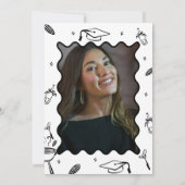 Invitation Photo de Graduation Barbecue dessinée à la main (Dos)