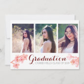 Invitation photo de graduation de la floraison de  (Devant)