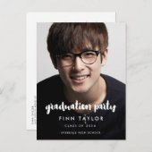 Invitation photo de graduation de police moderne (Devant / Derrière)