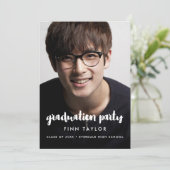 Invitation photo de graduation de police moderne (Debout devant)