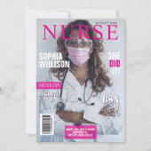Invitation Photo de graduation du magazine de soins infirmier (Devant)