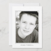 Invitation Photo de graduation moderne avec la fête (Devant)