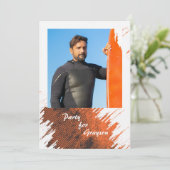 Invitation Photo de grunge rouillé (Debout devant)