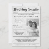 Invitation Photo de journal Élégant ensemble de mariage tout  (Devant)