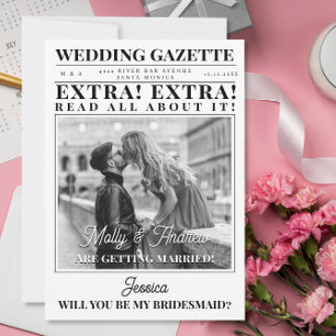 Invitation Photo de journal personnalisée Proposition unique 