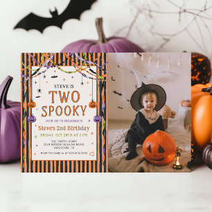 Invitation Photo de joyeux anniversaire Halloween effrayant e