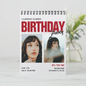 Invitation Photo de joyeux anniversaire moderne (Debout devant)