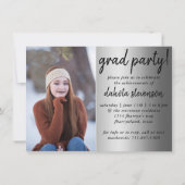 Invitation Photo de la 2e année | Graduation du pinceau de sc (Dos)