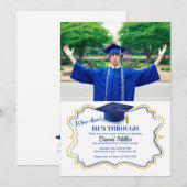 Invitation Photo de la casquette de diplôme (Devant / Derrière)