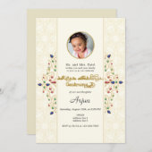 Invitation Photo de la cérémonie moderne d'Annaprashan de pre (Devant / Derrière)