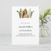 Invitation Photo de la Couronne Quinceanera (Debout devant)