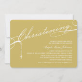 Invitation Photo de la Croix d'or de Christening Scripts (Devant)