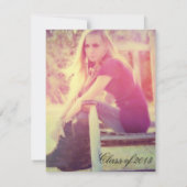 Invitation photo de la dentelle rustique (Dos)