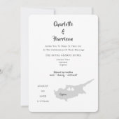 Invitation photo de la destination Mariage de Chyp (Devant)