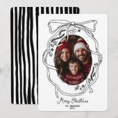 Invitation Photo de la famille de Noël Joyeux tirage à la mai (Devant / Derrière)