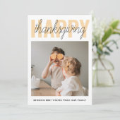 Invitation Photo de la famille du Bon thanksgiving moderne (Debout devant)