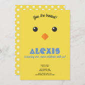 Invitation photo de la fête d'anniversaire de Chic (Devant / Derrière)