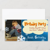 Invitation photo de la fête d'anniversaire de Davi (Devant / Derrière)