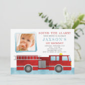 Invitation photo de la fête d'anniversaire de Fire (Debout devant)