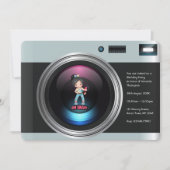 Invitation Photo de la fête d'anniversaire de la Caméra de Re (Devant)