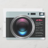 Invitation Photo de la fête d'anniversaire de la Caméra de Re (Devant)