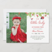 Invitation Photo de la fête d'anniversaire de la petite fille (Devant)