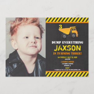 Invitation Photo de la fête d'anniversaire de l'enfant du cam