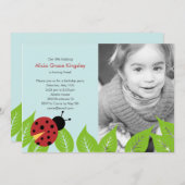 Invitation photo de la fête d'anniversaire de Litt (Devant / Derrière)