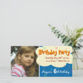 Invitation photo de la fête d'anniversaire de Mega (Debout devant)