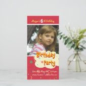 Invitation photo de la fête d'anniversaire de Mega (Debout devant)