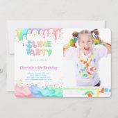 Invitation Photo de la fête d'anniversaire de Slime (Devant)
