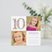 Invitation Photo de la fête d'anniversaire des 10e filles de  (Debout devant)