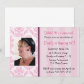 Invitation photo de la fête d'anniversaire des adu (Devant / Derrière)