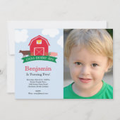 Invitation photo de la fête d'anniversaire des ani (Devant)