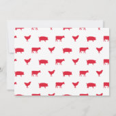 Invitation photo de la fête d'anniversaire des ani (Dos)