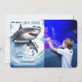 Invitation Photo de la fête d'anniversaire des requins (Devant)