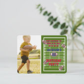Invitation Photo de la fête d'anniversaire du football améric (Debout devant)