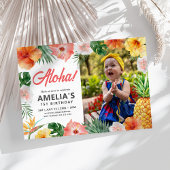 Invitation photo de la fête d'anniversaire tropica