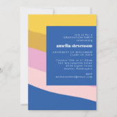 Invitation Photo de la fête de graduation bleu jaune moderne (Devant)