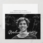 Invitation photo de la fête de graduation de polic (Devant / Derrière)