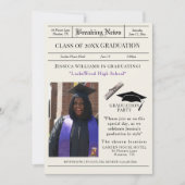 Invitation Photo de la fête de graduation "Deraking News" (Devant)