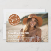 Invitation Photo de la fête de graduation des Chevrons noirs  (Devant)