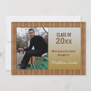 Invitation photo de la fête de graduation du grain