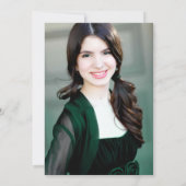 Invitation Photo de la fête de graduation en marbre vert aqua (Dos)