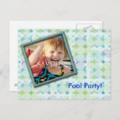 Invitation photo de la fête de la piscine (Devant / Derrière)