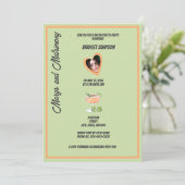 Invitation Photo de la fête de mariage et de margs de la futu (Debout devant)