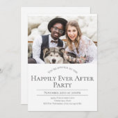 Invitation Photo de la fête de réception de mariage pour touj (Devant / Derrière)