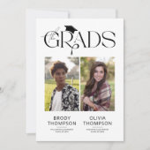 Invitation Photo de la fête de remise de diplôme conjointe él (Devant)