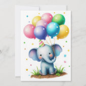 Invitation photo de la fête des Anniversaires de e (Dos)