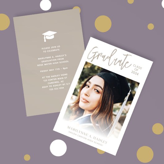 Invitation Photo de la fête des diplômés 2024